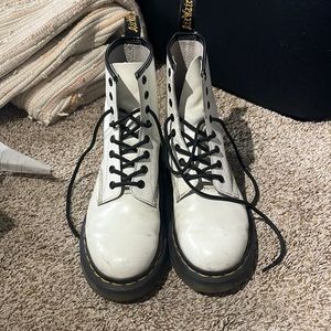 White leather doc martens